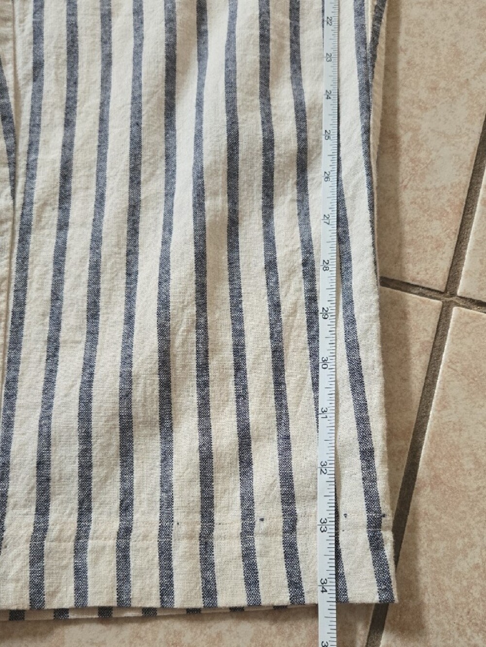 J. Crew Navy & White Striped Cotton-Linen Chinos - Picture 5 of 6
